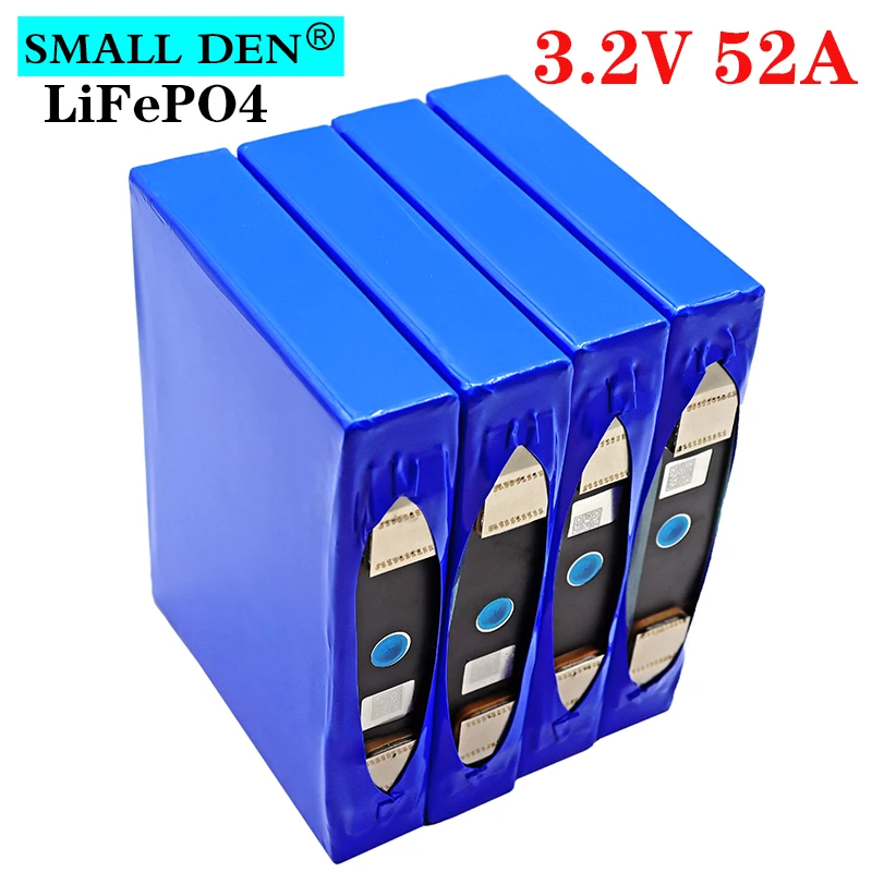 Batería lifepo4 de 3,2 v, 50Ah, 52Ah, celda de 3,2 v, 3C, 150A, alto drenaje, para paquete de batería de bicicleta eléctrica, diy, inversor solar de 12v y 24v, carrito de golf