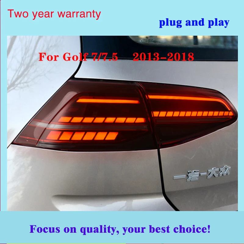 Автомобильный Стайлинг для VW Golf 7 Golf 7,5 задний светильник 2013- MK7 MK7.5 светодиодный задний фонарь DRL+ тормоз+ Парк+ Динамический сигнал+ Реверсивный светильник