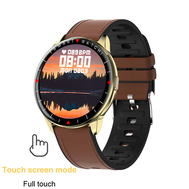 New Fashion Ladies Smart Watch Full Screen Touch IP68 Waterproof Heart Rate Monitoring Women's Watches For Android IOS+Box
