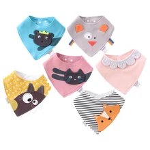 Милый детский нагрудник для новорожденных, декоративный хлопковый треугольный шарф для новорожденных девочек и мальчиков, детский нагрудник