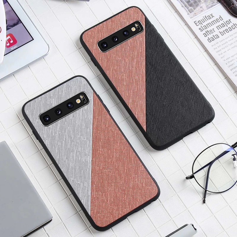 YonLinTan Cover Case For Samsung Galaxy S10 Lite Plus 10lite Cloth Shockproof Fabric Texture Bumper Silicone Frame Cases |