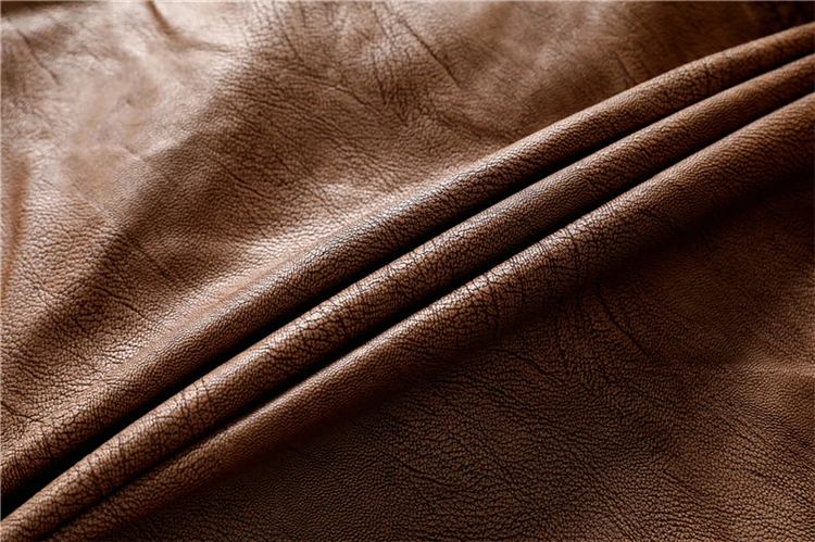 Стильная кожаная мужская осенняя приталенная куртка из искусственной кожи Мужская зимняя теплая куртка-карго с внутренным флисом Мотоциклетная куртка-бомбер 4XL