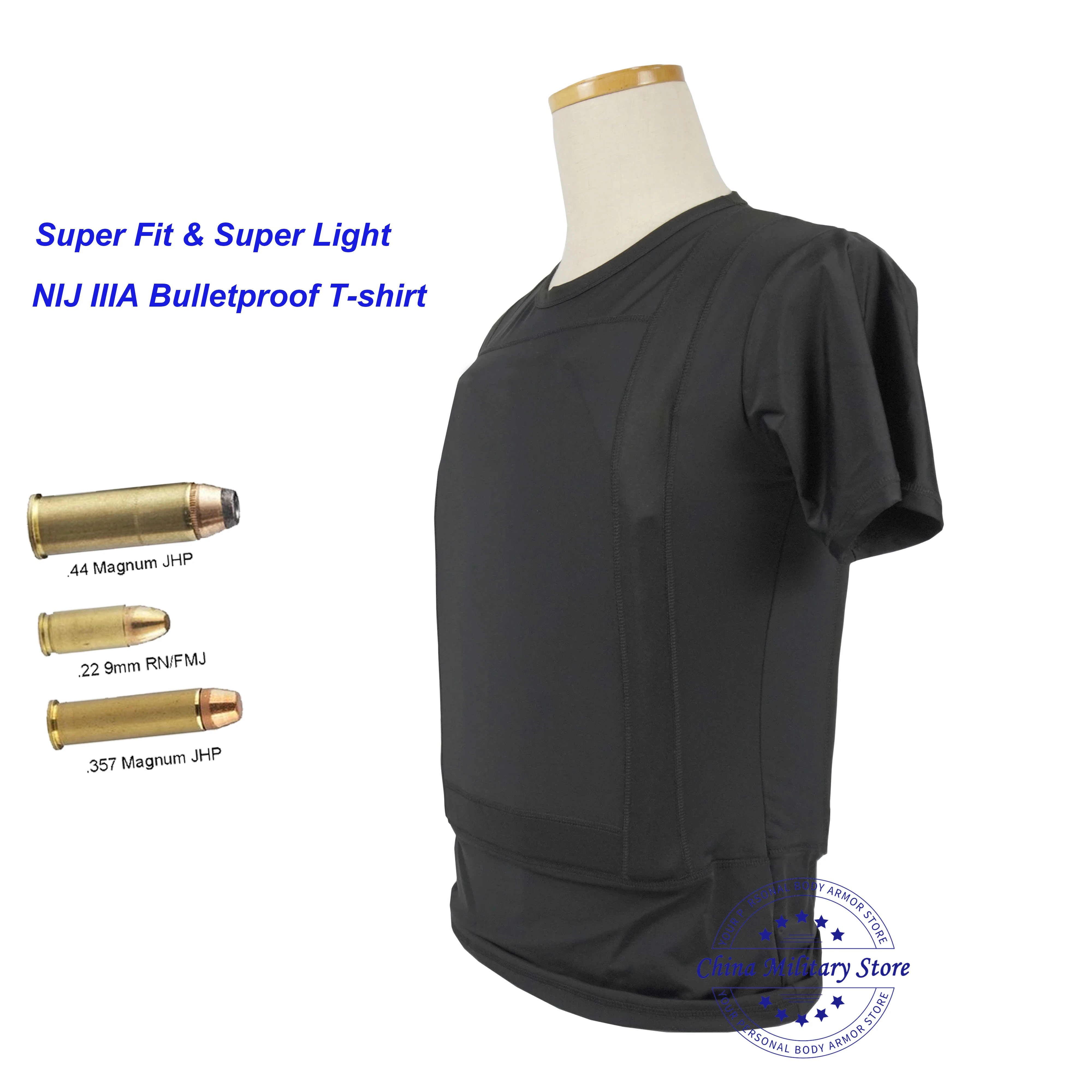Concealed Armor Nij Iiia Level Short Sleeve Bulletproof T Shirt