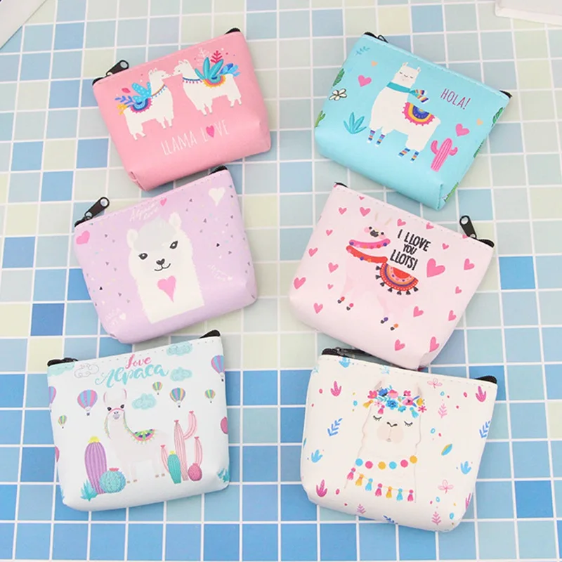 Девушка Дети кошельки Держатель Kawaii животных Единорог Фламинго женские Мини-кошельки для мелочи сумка для денег Детская сумка на молнии подарок