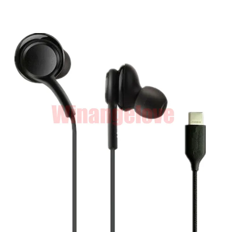 Note 10 наушники-вкладыши тип-c с микрофоном Регулятор громкости проводные наушники для samsung Galaxy note 10 A60 A80