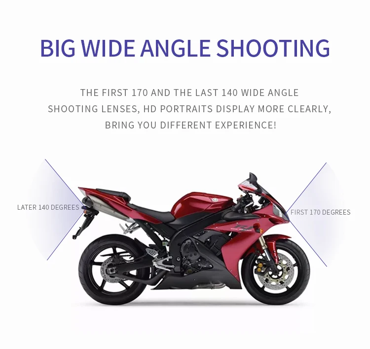 Jabriel Autocycle мотоциклетная камера HD 1080P двойной объектив высокой четкости мотоциклетный рекордер Dash камера водонепроницаемый объектив Быстрый просмотр