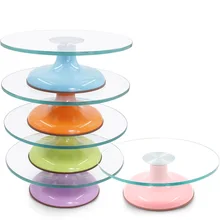 Набор виниловых проигрывателей из закаленного стекла, 12 дюймов, Виниловый проигрыватель для торта на день рождения, нескользящий скользящий коврик для выпечки, инструменты для украшения торта