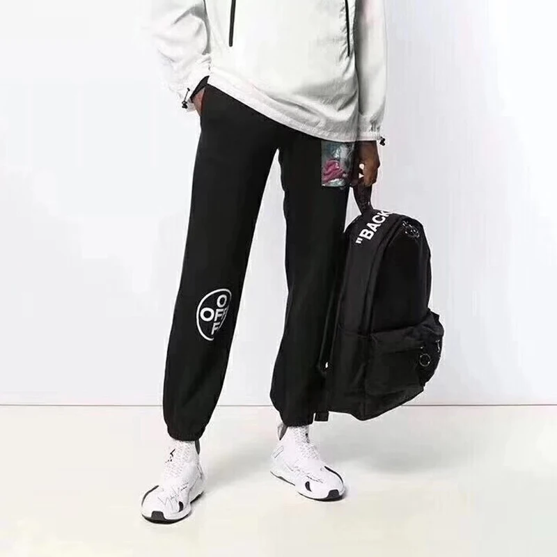 

OFF-WHITE OW ladies men's white arrow feet pants hip hop loose autumn and winter casual sports trousers