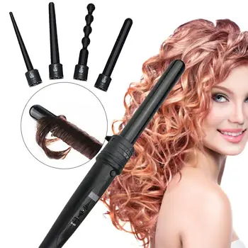 

5 In 1 Curling Iron Hair Curler 9-32MM Professional Curl Irons 0.35 To 1.25 Inch Ceramic Styling Tools Hair Tong Exchangeable #