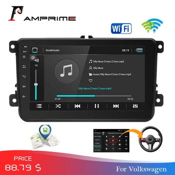 

AMPrime 2 din GPS Android Car Multimedia player Wifi Bluetooth Car Autoradio Radio MirrorLink Canbus Stereo with rear camera