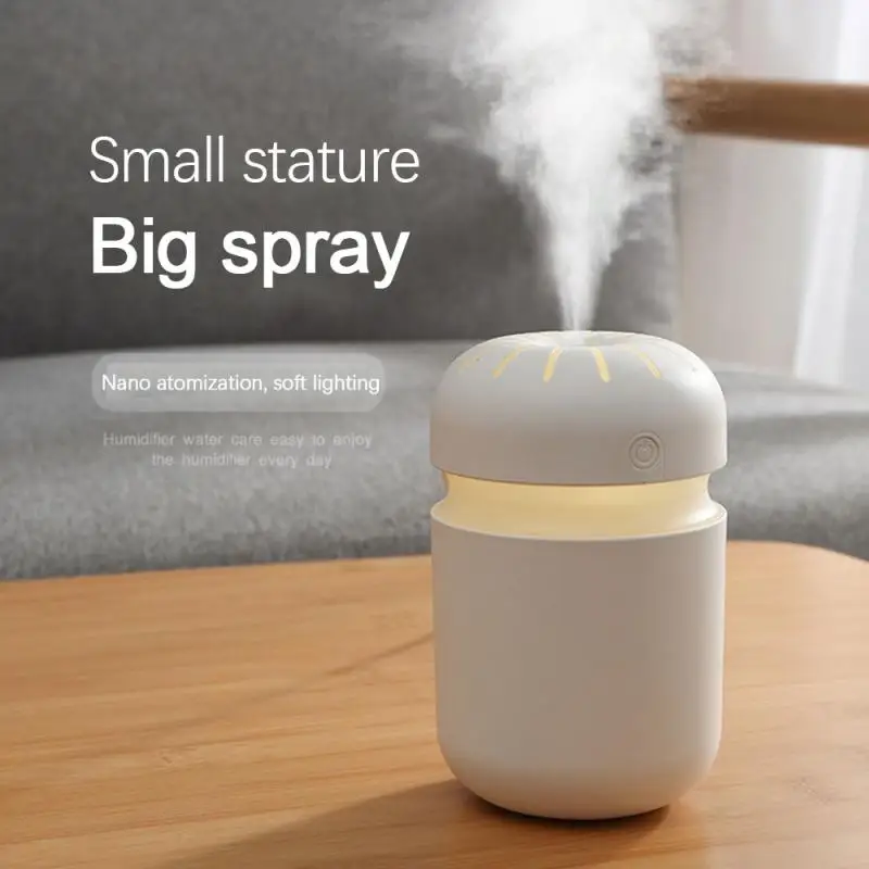 

2W 300ml Air Humidifier Ultrasonic Aroma Essential Oil Diffuser USB Soft Light Humidifier Car Home Car Accessories Appliances
