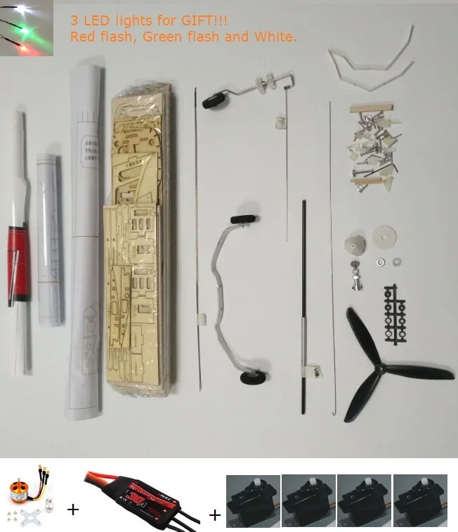Red Unassembled PNP 1200 мм DIY Balsa RC самолет комплект Cessna - Цвет: Red Unassembled PNP