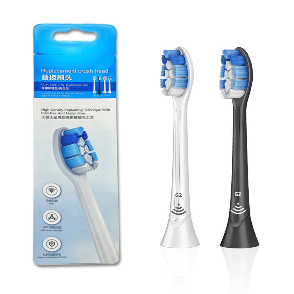 

G2 Oral Care Electric Replacement Tooth Brush Heads Compatible With Philips Sonicare RFID Chip Smart Brush HX6013 HX6511 HX9140