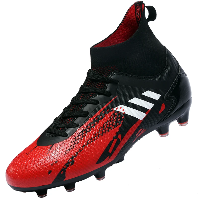 Shoes Sneaker Turf Football-Boots Chuteira Long-Spikes Outdoor Training-Sports High-Ankle