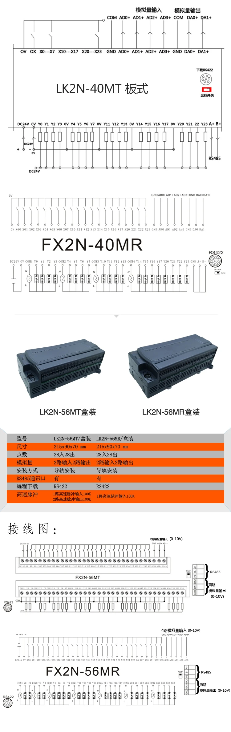 PLC промышленная контрольная плата FX2N 16-40MR MT