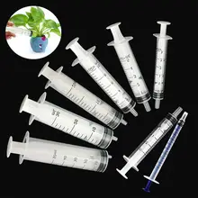 

11Volumes 1-20pcs Disposable Clear Plastic Hydroponic Measuring SyringeFor Refilling Measuring Nutrient 1ml - 50ml No Needles