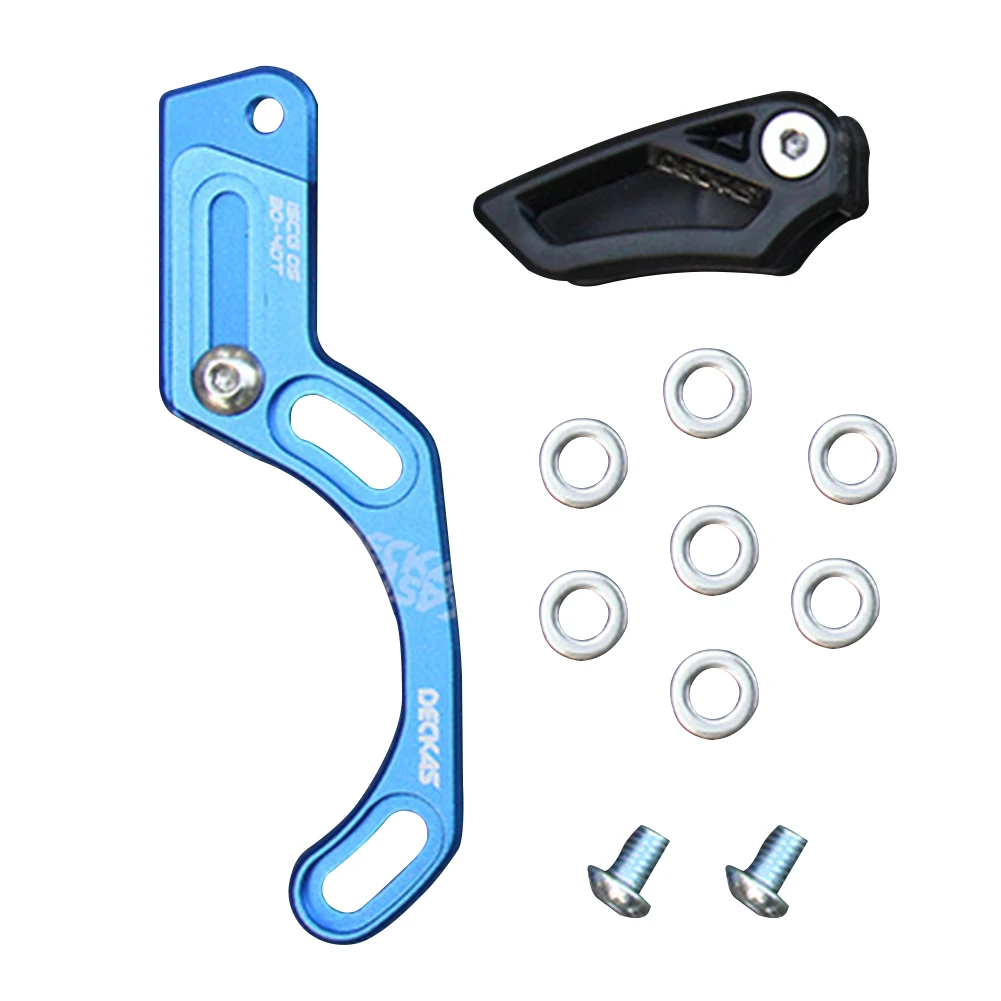 BLUE Запчасти для велосипеда, крепление ISCG 05, CNC шестерня, односкоростная, алюминиевый сплав, BB, легкая установка, для велоспорта, легкая, запасная, прочная, Направляющая цепи - Цвет: BLUE