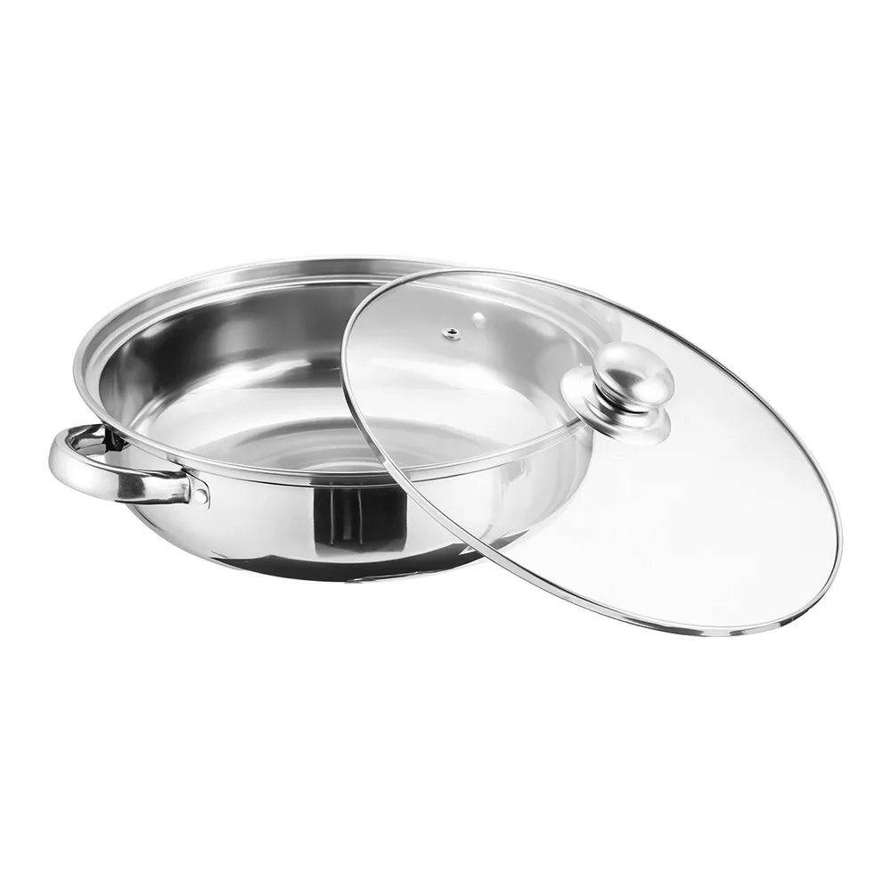 Stainless Steel Steamer Pot Single Layer Steaming Pot Double-ear Soup Steam Cooker Multi-function Steamer Pot Kitchen Cookerware