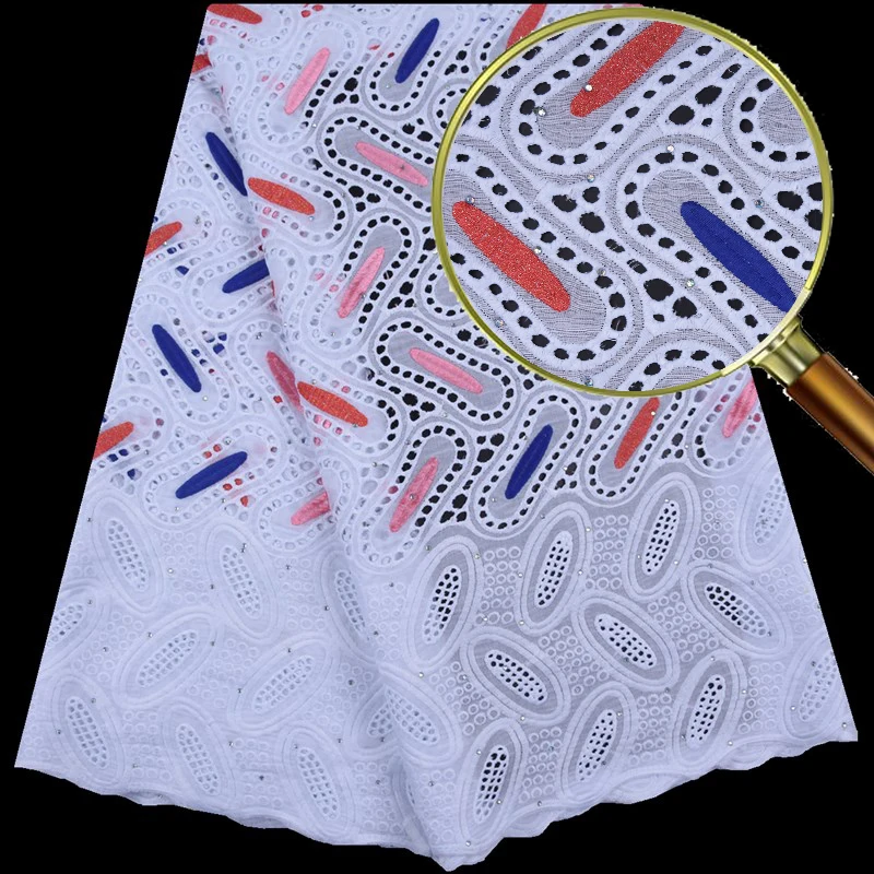 Хлопчатобумажная бисерная африканская нигерийская кружевная ткань высокого качества вышитая кружевная ткань для свадебных вечерних платьев