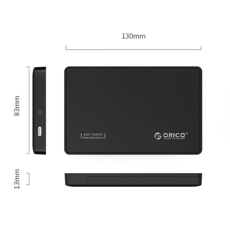 ORICO 2,5 дюймов SATA к USB3.1 type-C HDD Box Gen2 6 Гбит/с жесткий диск вспомогательное устройство 4 ТБ футляр для внешнего накопителя HDD