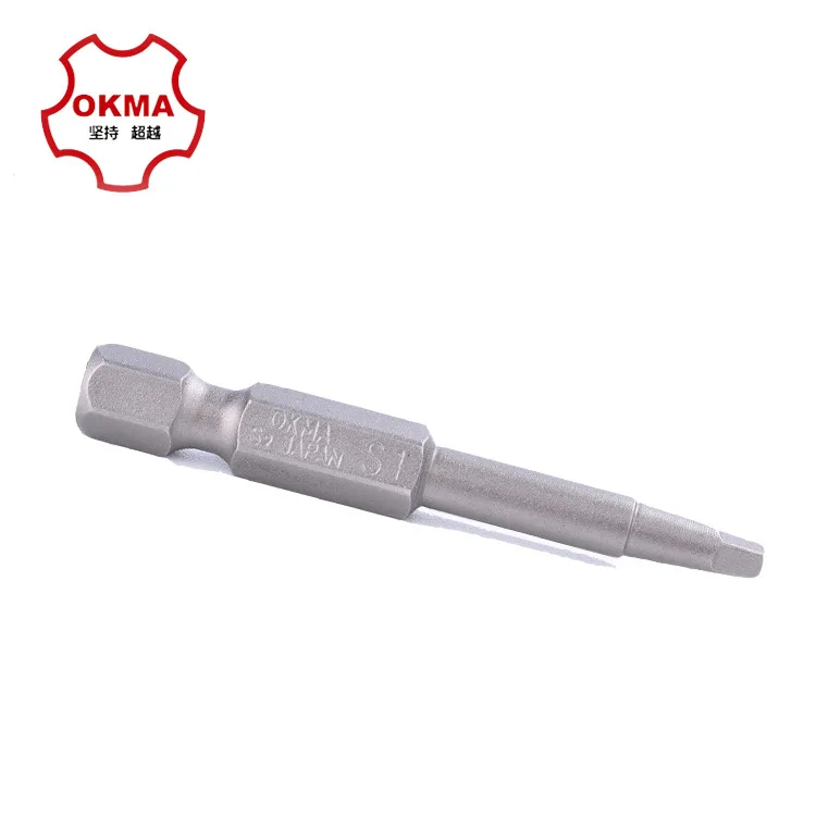 

Okma Industrial Grade Screwdriver Head Taiwan Origional Product S2 Single-head Electric Screwdriver Blade Square Bit SQ Series