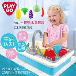 Playgo Baylor набор обучающая игрушка мытье посуды Чистка верхней начальной бассейна с фруктовым принтом игровой дом унисекс Dongguan City