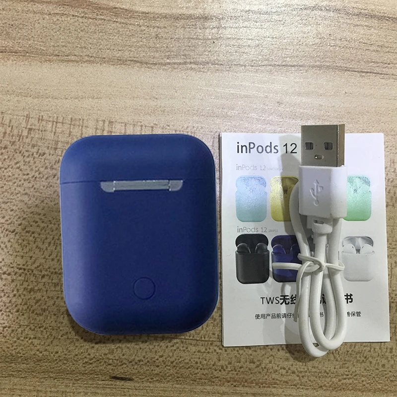 I12 tws беспроводные наушники Bluetooth наушники 3D объемный звук гарнитура спортивные музыкальные наушники для Iphone Xiaomi huawei samsung - Цвет: durk blue
