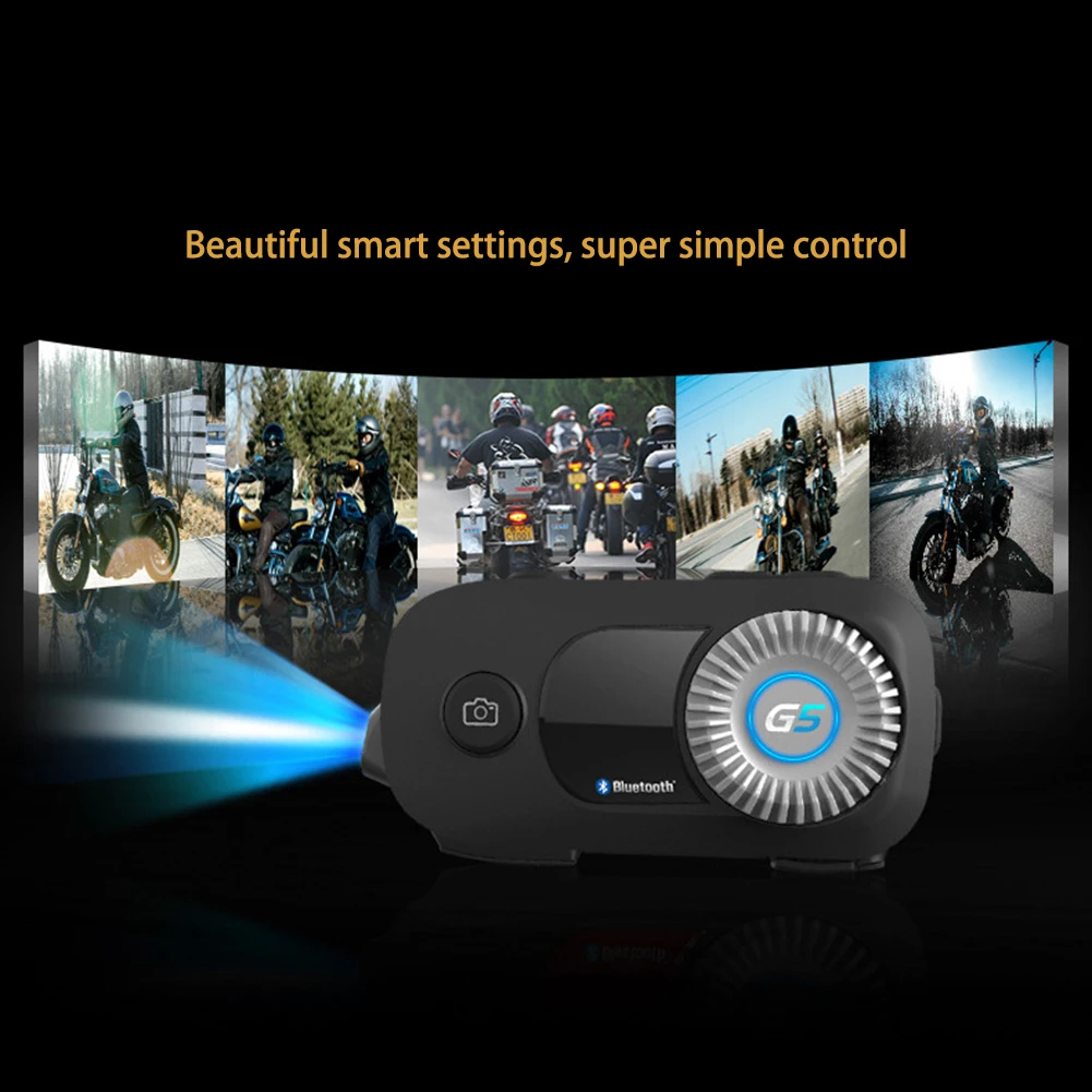 G5 Motorcycle Helmet Bluetooth Headset Waterproof Intercom Driving Recorder HD Camera For Motorcycle Accessories