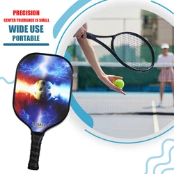 LEIJIAER Tennis Racket for Adult Carbon Fiber Outdoor Sports Paddle Racquet Elastic Portable Recreational with Storage Bag