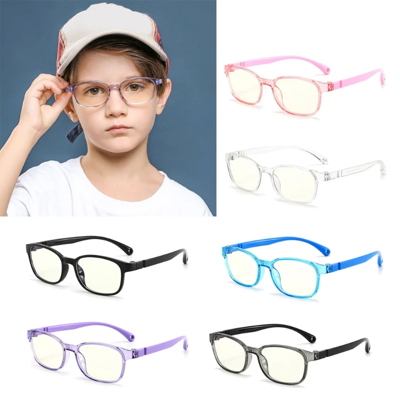 Fashionable glasses kids blue light anti glare filter children eyeglasses girl boy optical frame blocking clear lenses TR90