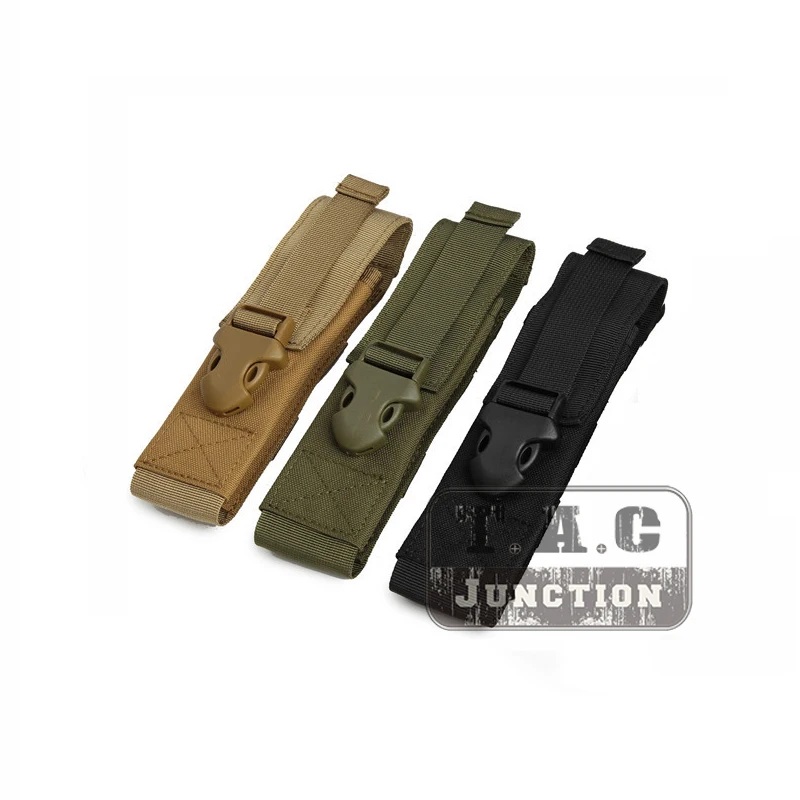 Tactical Flashlight Holder Case 1000d Nylon Molle System Pouch For Mp5 Mp7 Single Magazine Pouch