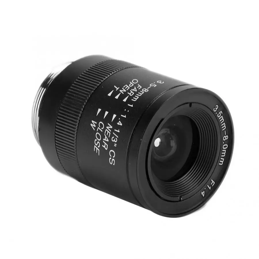 3,5-8 мм 720P алюминиевый сплав CS-Mount F1.4 CCTV камера Ручная настройка апертуры объектив система наблюдения