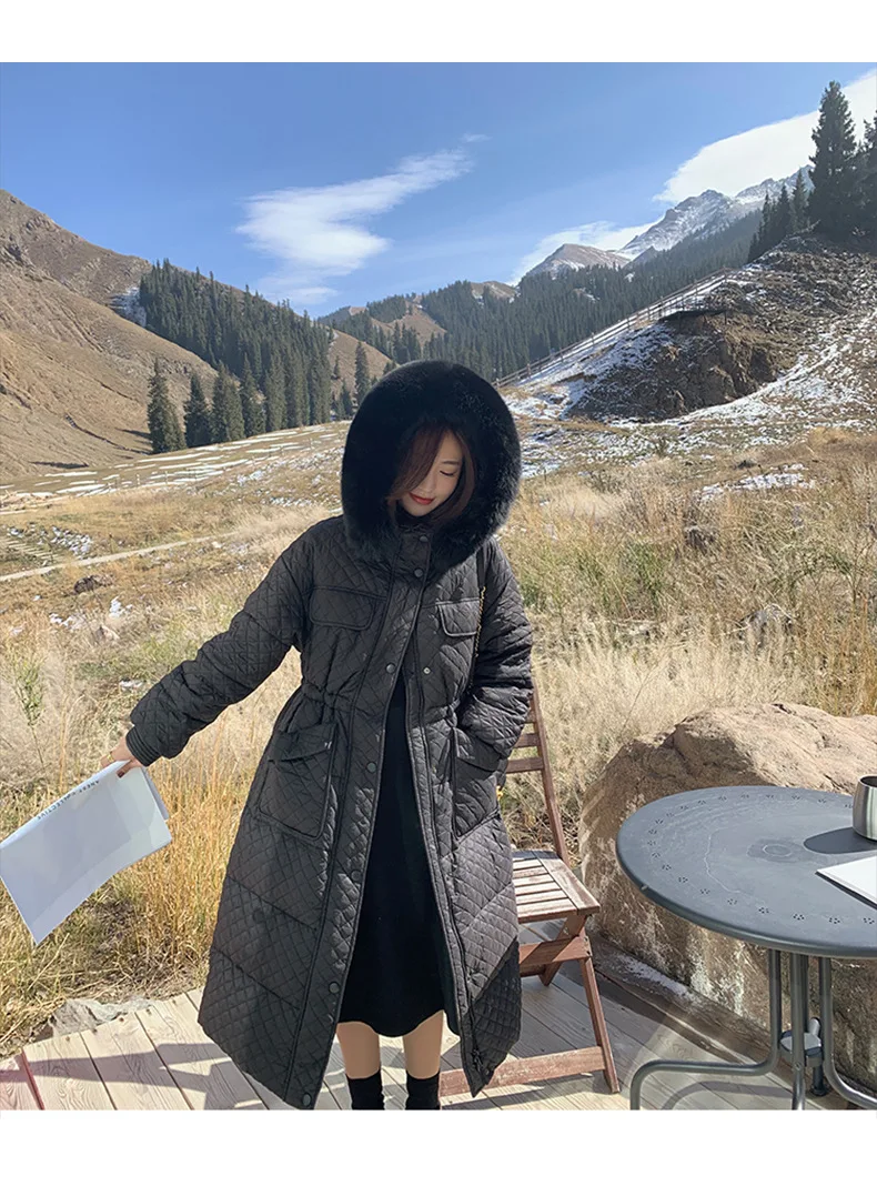 Over-knee Cotton-padded Jacket Women's New Ultra-long Bread Was Thinner Students To Ankle Down Cotton-padded Jacket waterproof puffer coat