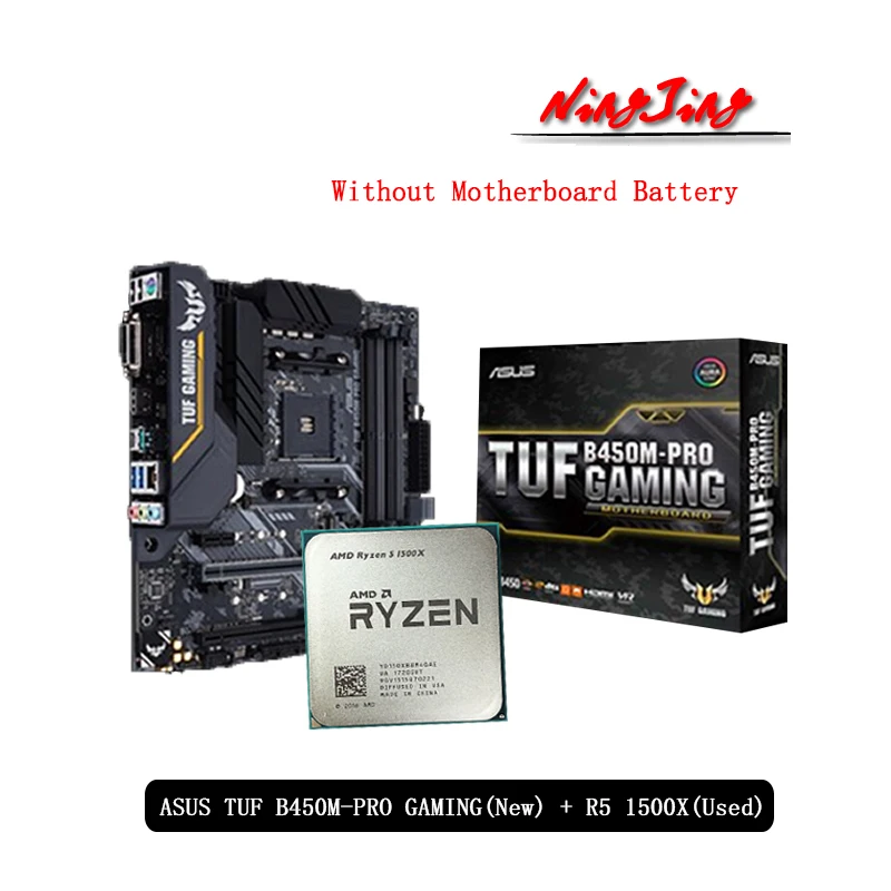 Оригинальный процессор AMD Ryzen 5 1500X R5 + ASUS TUF B450M PRO игровая оригинальная новая