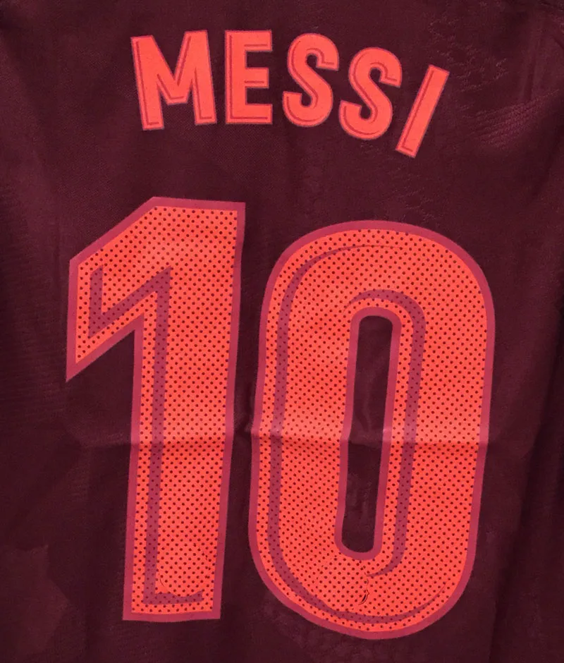 10 Messi Nameset Suarez Iniesta Nameset проигрыватель версия Флокирование дома и 3-я футбольная нашивка - Цвет: AWAY 3rd 10 MESSI