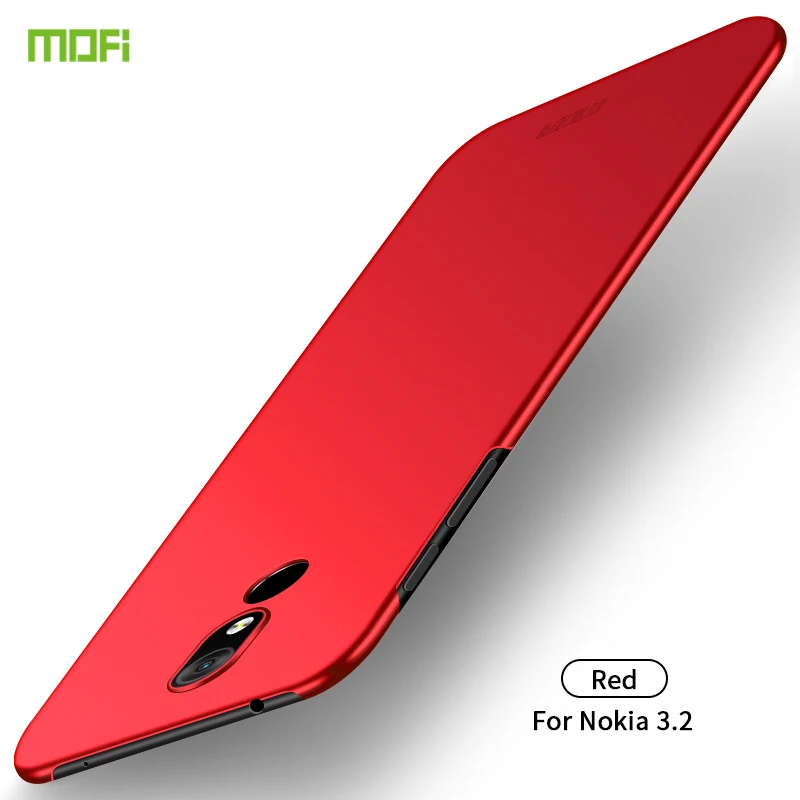 Чехол MOFi для Nokia 3,2, жесткий Роскошный защитный чехол для Nokia 3,2, чехол для телефона - Цвет: Красный