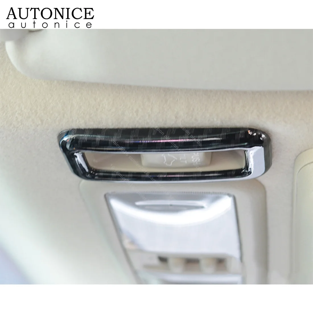 

Carbon fiber color skylight gear trim clearstory switch Cover fit for Mitsubishi PAJERO 2007-2019