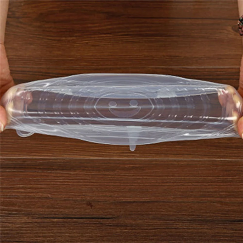 6xSilicone чаша крышка многоразовые Обёрточная бумага кастрюлю крышкой Еда свежий протектор Кепки аксессуар