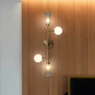 LLED полностью медный минималистичный настенный светильник для гостиной