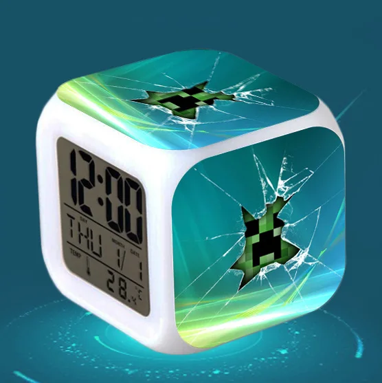 7 Цифровой Детский будильник Led reloj despertador мультфильм детская игрушка красочные светящиеся wekker электронные настольные часы Пробуждение свет - Цвет: 7