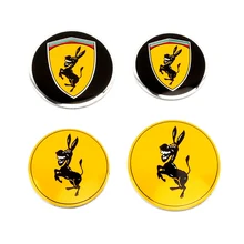 4 шт., 56,5 мм или 65 мм, логотип лошади или Ослика, сплав, крышка ступицы колеса, наклейка, 3D эмблема, колесные диски, автомобильный значок Boday для Ferrari
