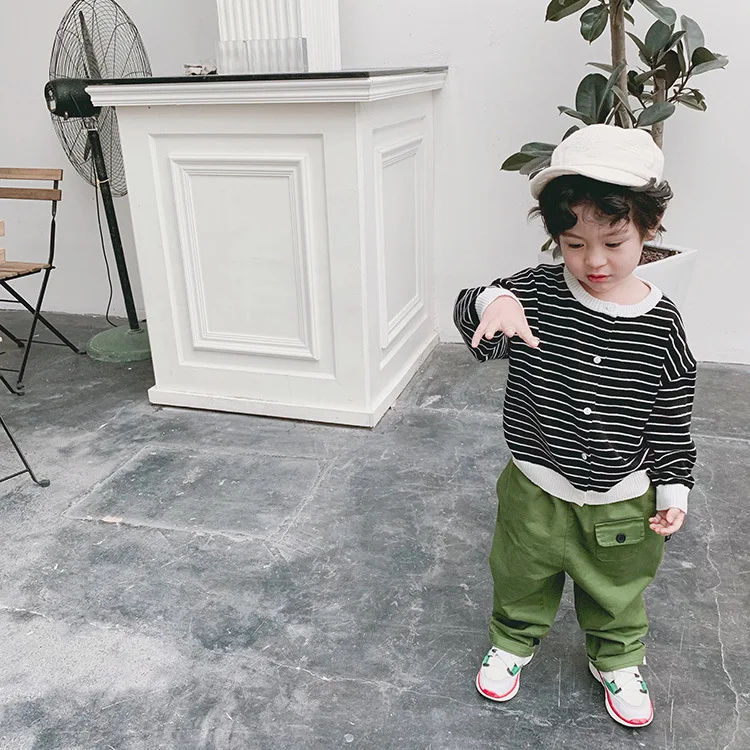 Spring Childrenswear Men And Women Children Casual Pants Children Korean-style Loose-Fit Shuttle Needle Washing Water Skinn