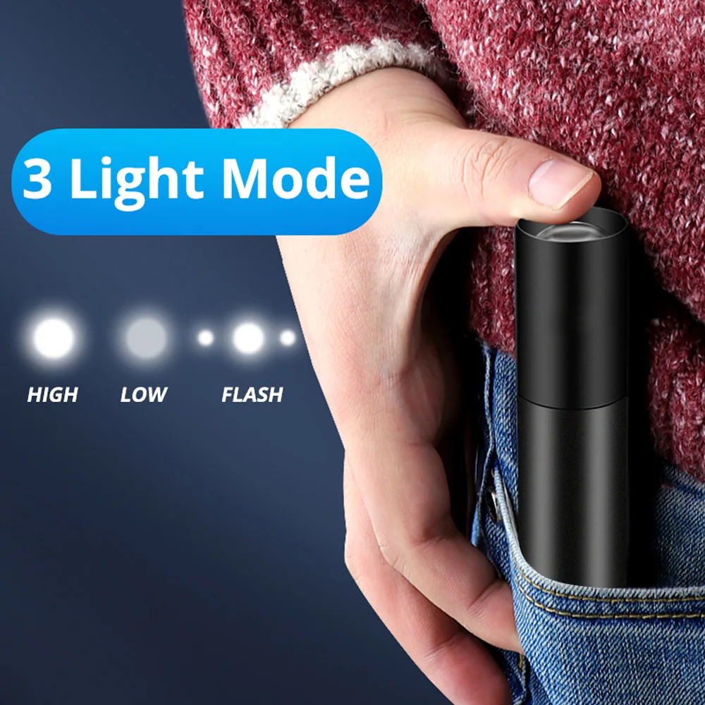 Светодиодный фонарик высокого качества Мощный мини светодиодный фонарь IP4 водонепроницаемый дизайн Penlight 600 мАч USB Перезаряжаемый для ночного освещения