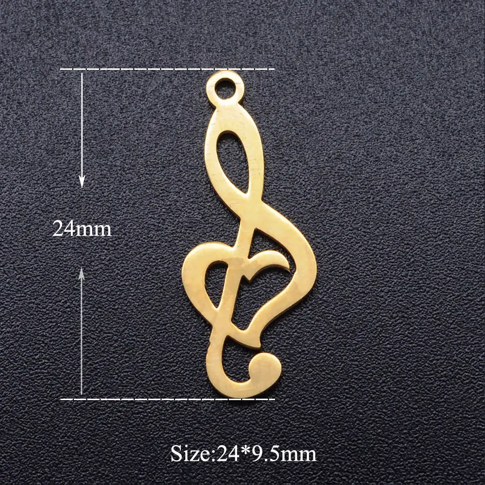 5pcs/lot Love Music Sign Stainless Steel DIY Charms Wholesale Never Tarnish Jewelry Making Charm | Украшения и аксессуары
