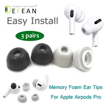 

Defean Replacement Memory foam ear tips ear buds earpads eartips for Apple AirPods Pro earphone