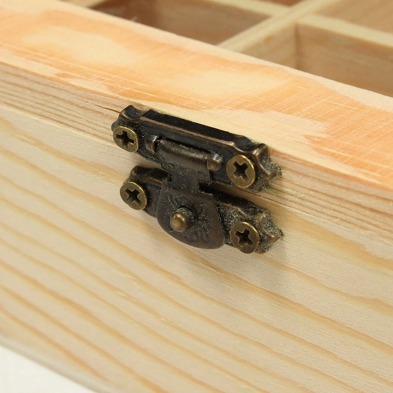 Промо-акция! Деревянный чайный мешочек для украшений Органайзер сундуки для хранения коробка 9 Отсеков Чайная Коробка органайзер деревянный пакет сахара контейнер