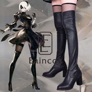 

NieR Automata 2B Cosplay Shoes YoRHa No. 2 Type B Custom Halloween Cosplay Party Shoes