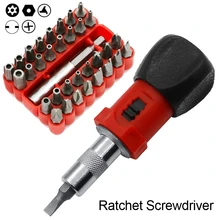 Mini chave de fenda em aço carbono, chave de fenda em aço carbono com catraca multifuncional, ferramenta manual, chave de fenda, catraca, 6.35mm hex bolsa portátil