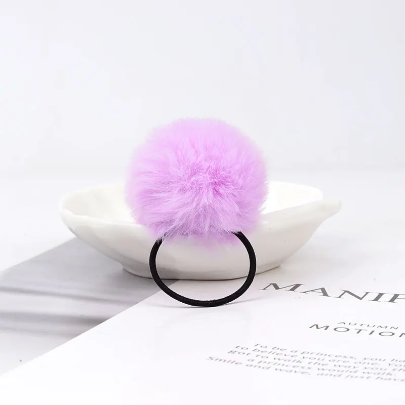 Корейская версия плюшевых шариков, резинка для волос, аксессуары для волос, для девочек, милая повязка на голову, головной убор, сетка, красная головка, заколка для волос, кольцо для волос - Цвет: A02350-07