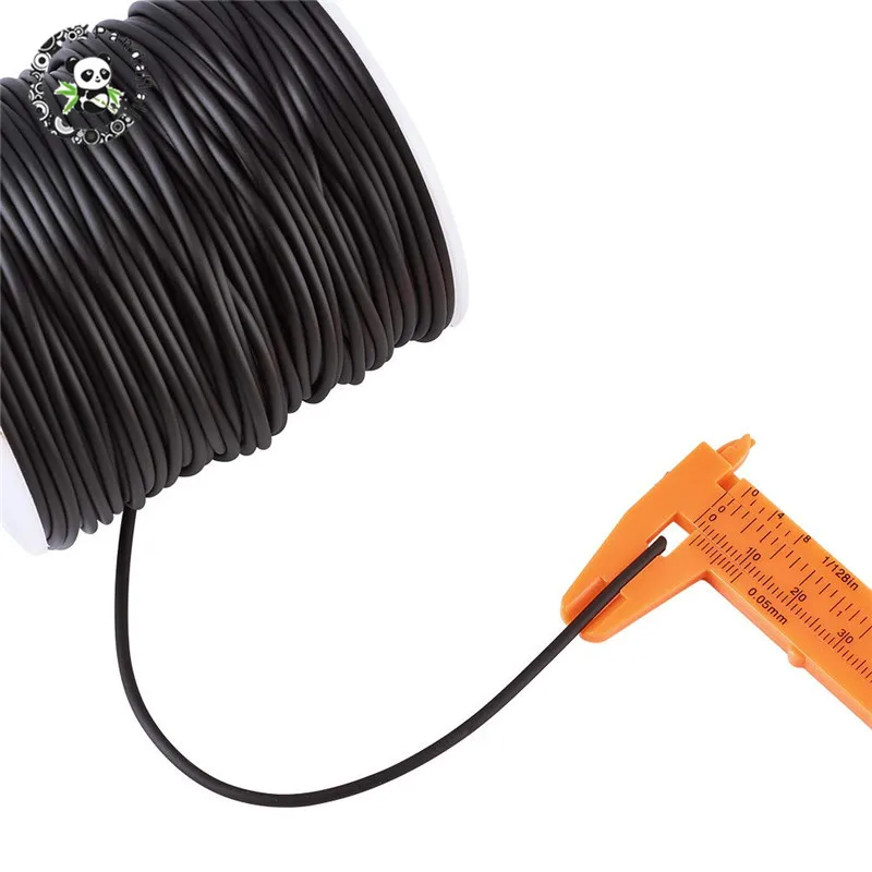 Pandahall, 2 мм, 3 мм, 4 мм, полый трубчатый резиновый шнур с отверстием 1 мм/1,5 мм/2 мм, цельный резиновый трубчатый шнур с пластиковой катушкой F80
